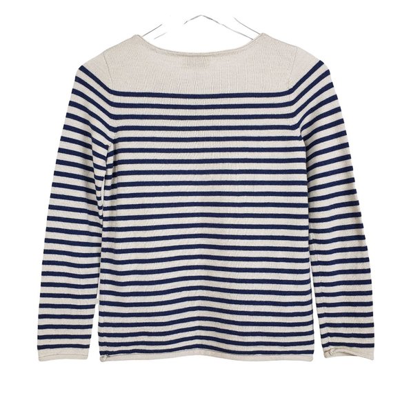 APC Stripe Pullover Italian Yarn Wool Cotton Cashmere Sweater Womens Small - Picture 8 of 8